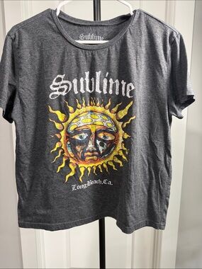 Sublime Long Beach Sun Graphic Tee - Charcoal
